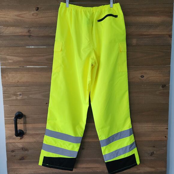New PIP Protective Industrial Producs yellow black reflective‎ pants size L - Picture 3 of 5
